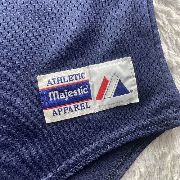 Vintage Atlanta Braves Jersey Mens Extra Large Blue Majestic Mesh USA Made 90s - Picture 4 of 11